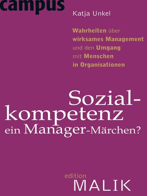 cover image of Sozialkompetenz--ein Manager-Märchen?